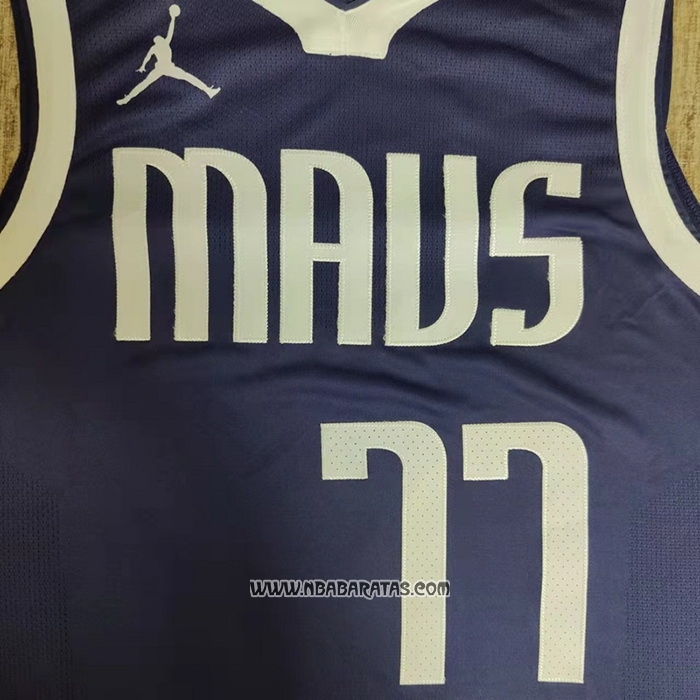 Camiseta Dallas Mavericks Luka Doncic #77 Statement Autentico 2022-23 Azul